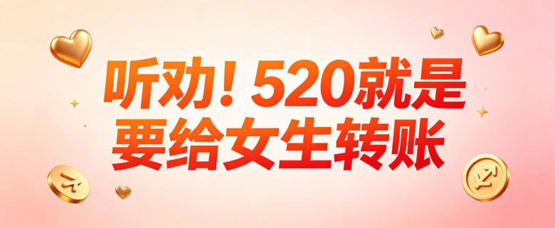 听劝！520就是要给女生转账